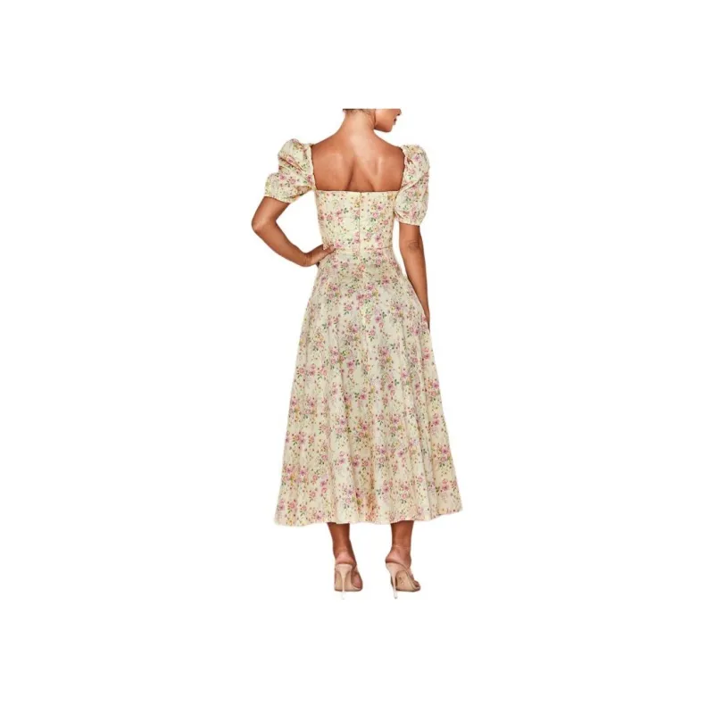 HOUSE OF CB Short Sleeved Dress Women's Lemon-2