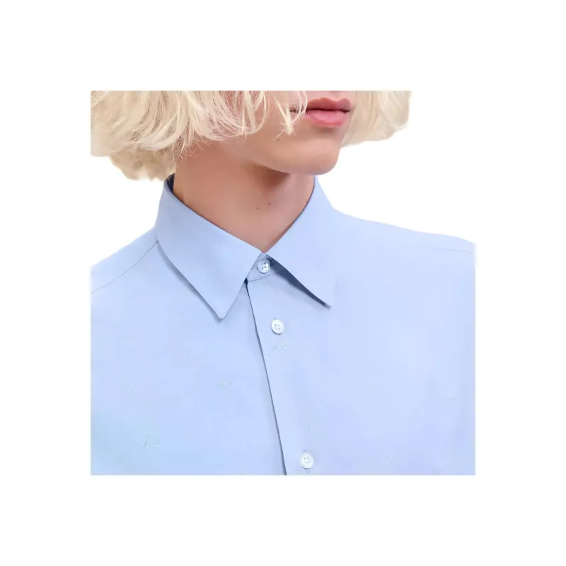 HERMES Shirts Men Light Blue-2