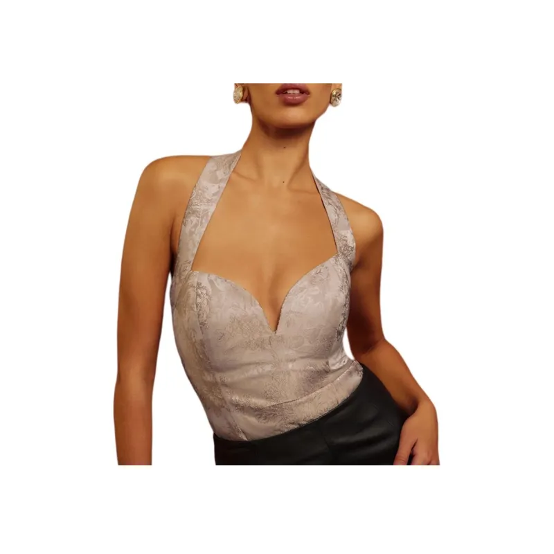 REFORMATION Astrid Top Camisole Women's Champagne-0