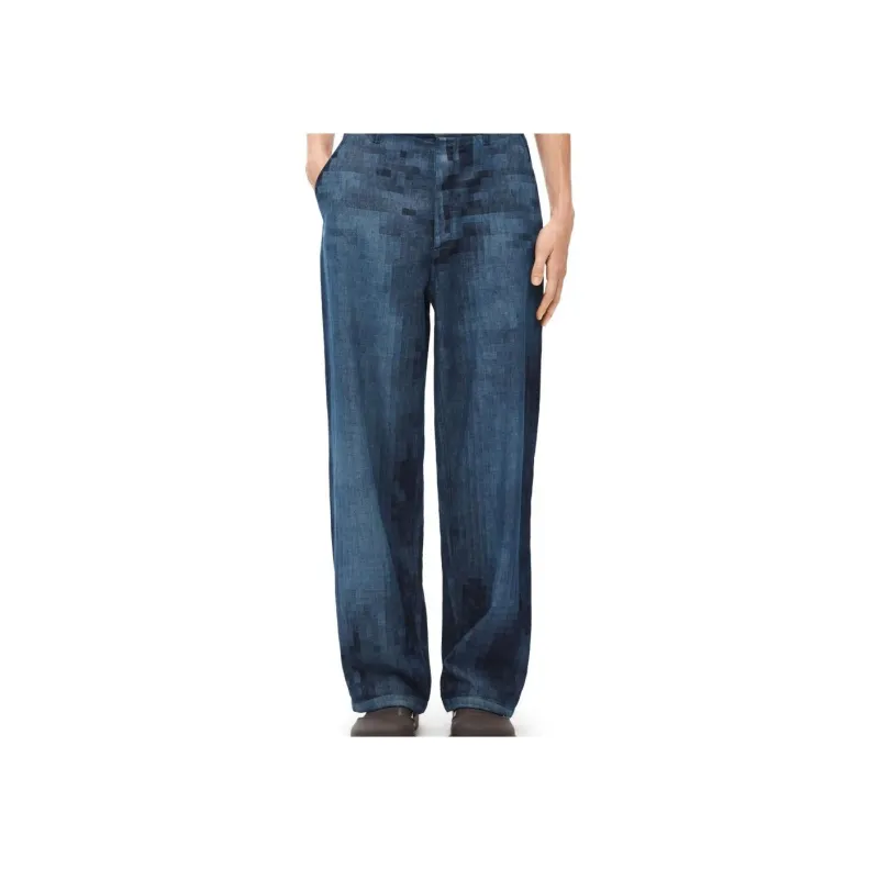 LOEWE Pixelated Baggy Jeans-3