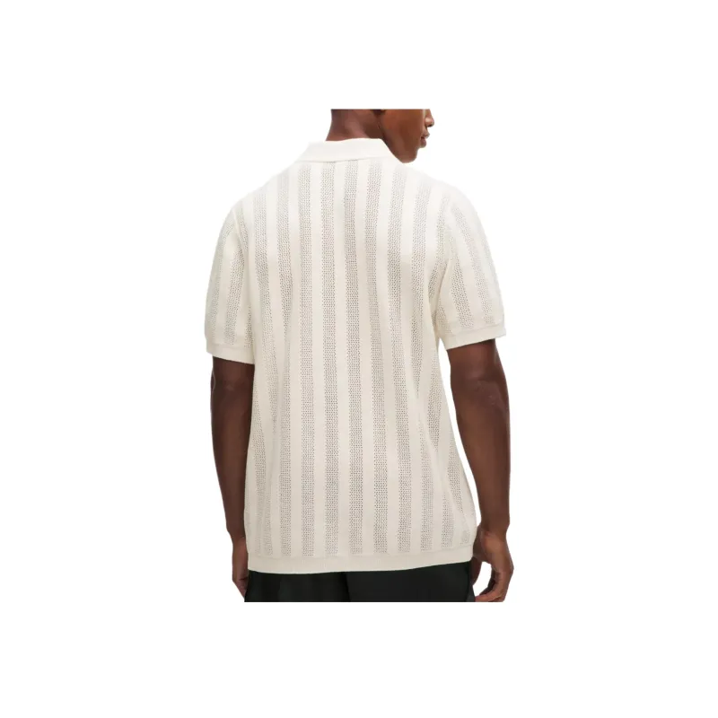 Lululemon Cotton Blend Short Sleeve Polo Shirt Men's Light Ivory Light Ivory Color-1