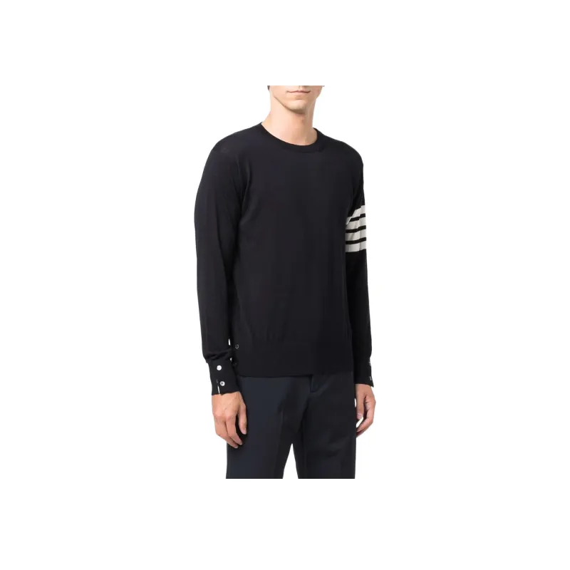 THOM BROWNE 4 Bar Crewneck Pullover-1