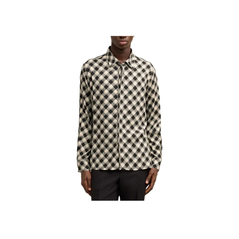 AMIPARIS Check Printed Twill Shirt-5