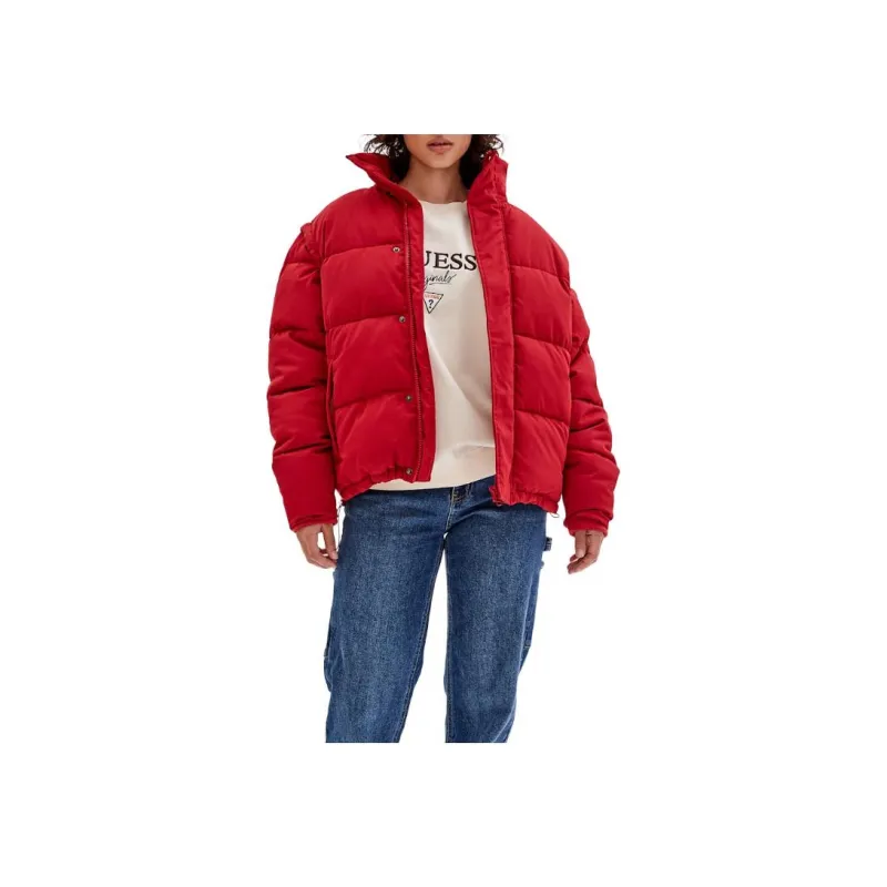 GUESS Originals Puffer Jacket Jackets Coats Men's Red-0