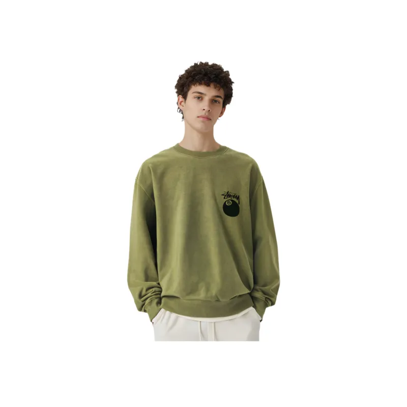 Stussy 8 Ball Pigment Dyed Crew - POIZON