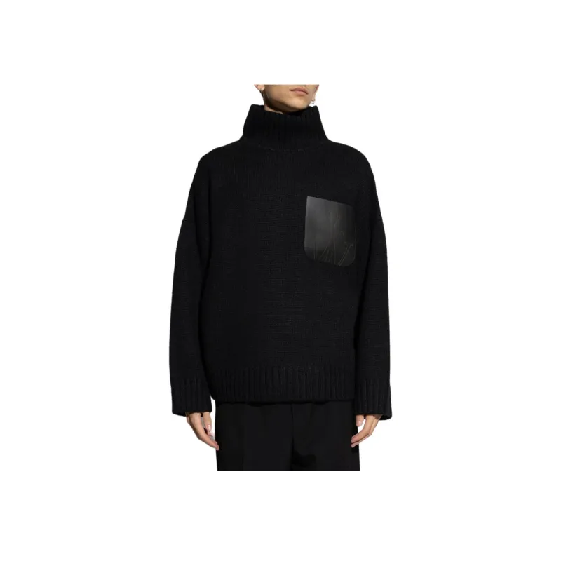 JW Anderson Leather pocket High neck Sweater-3