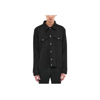 Homme Plissé Issey Miyake Buttoned Cuff Light Shirt Jacket