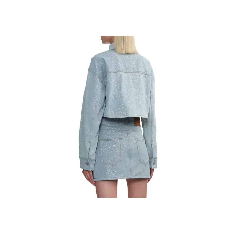 MSGM Glitter Cropped Jacket-2