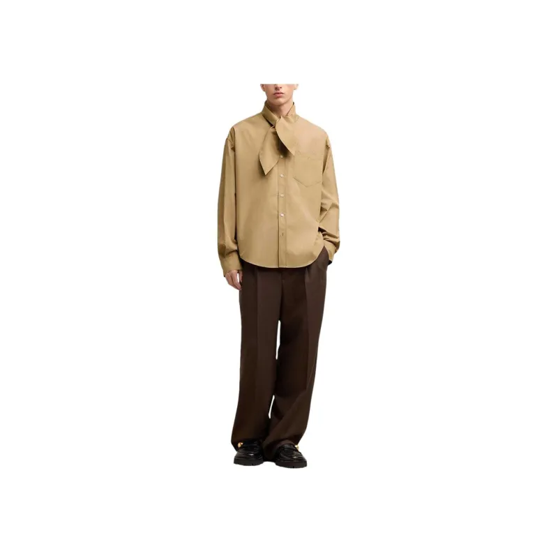 AMIPARIS Scarf collar Cotton Shirt-2