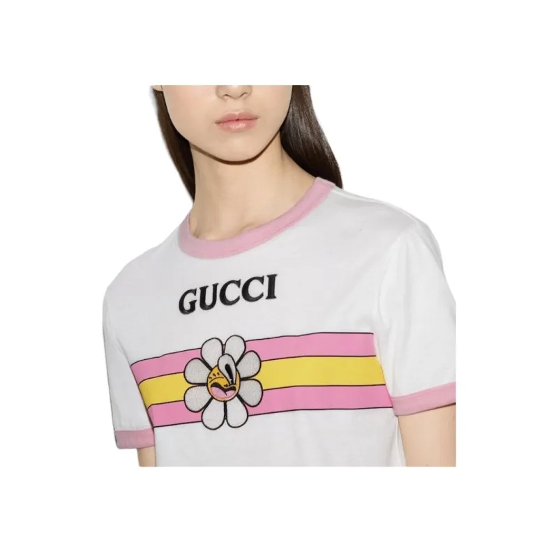 GUCCI SS24 T Shirt Women's Gray White-4