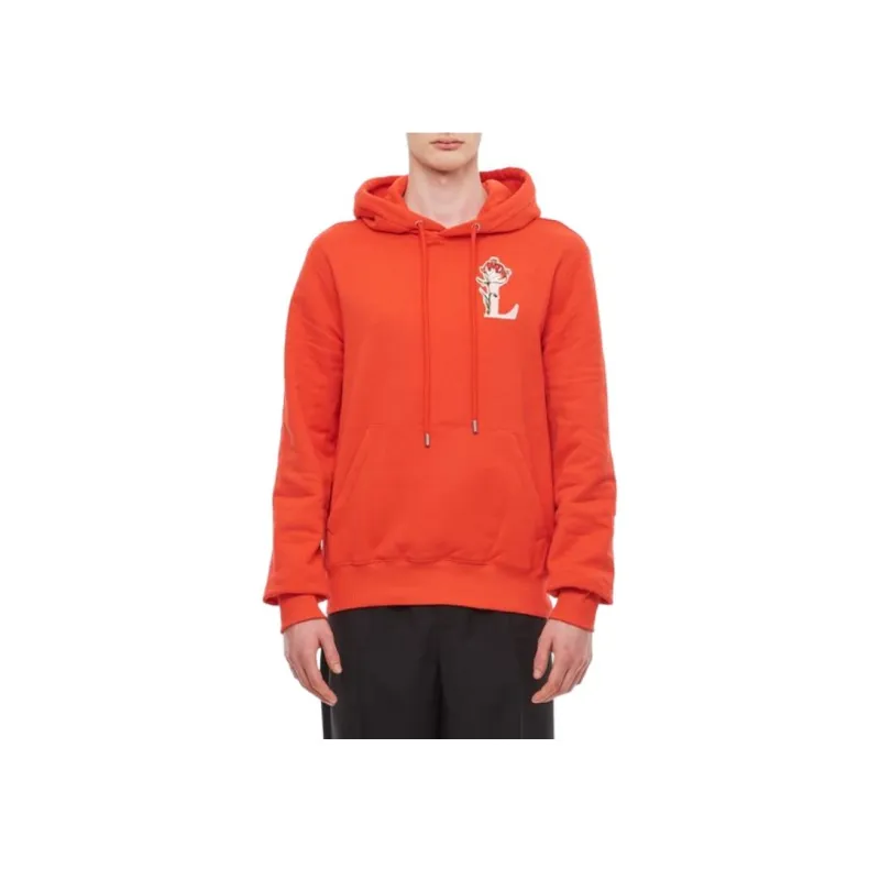 Lanvin SS23 BOTANICA Sweatshirt Unisex Furong Red-3