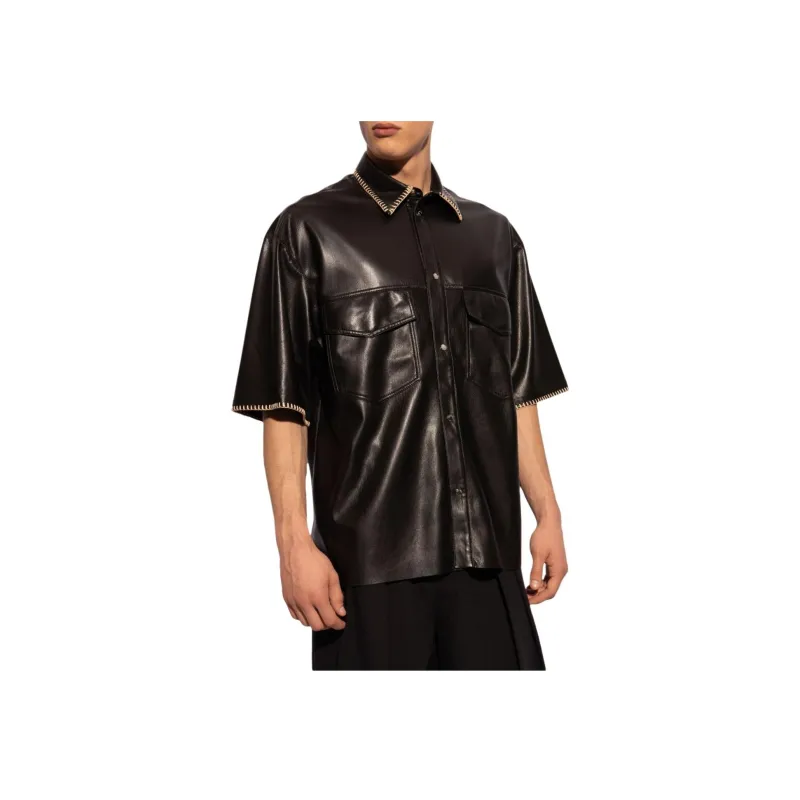 NANUSHKA Mance Whipstitch detail Shirt-2