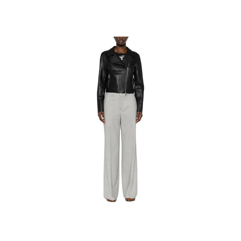 PAROSH Pressed crease Wide leg Pants-1