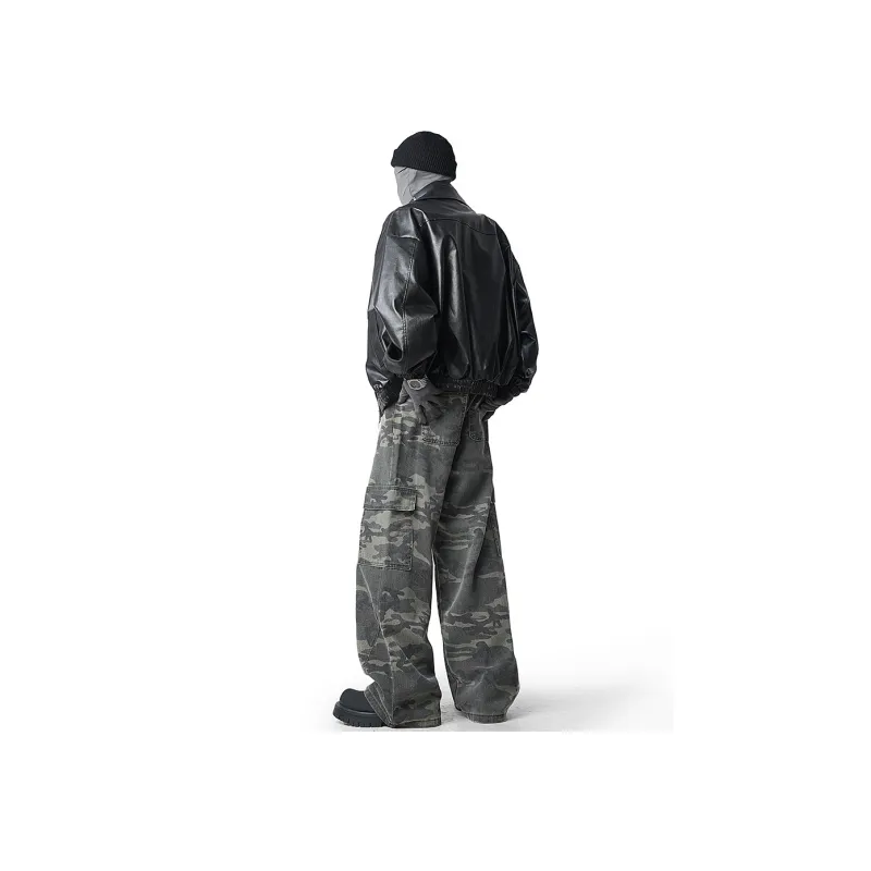 Ang2 Stu Jeans Unisex Green Camouflage-1