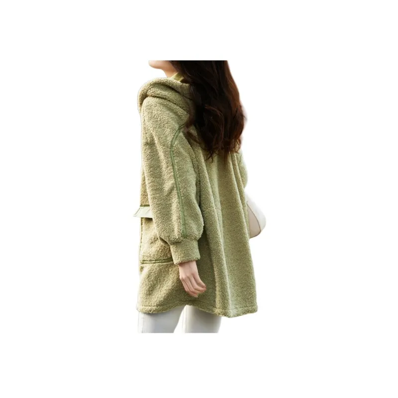 Demana Velvet feel Coat Women's Avocado Green-2