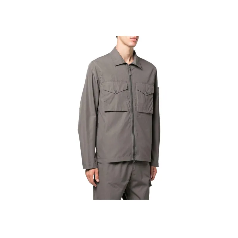 STONE ISLAND Jacket Men's Smoke Gray Mixed Color-3