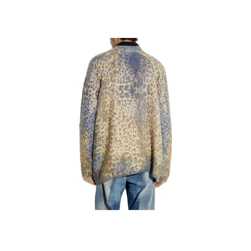 DIESEL Leopard Printed Knitted Cardigan-2