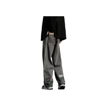 NEAR HERE Jeans Unisex Black Gray Color