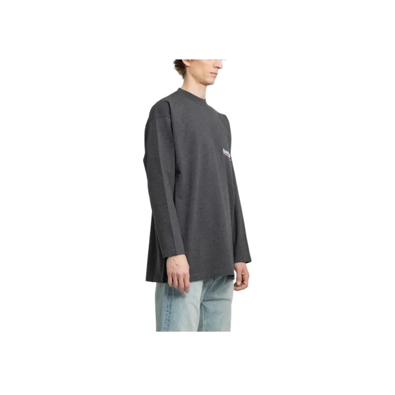 Balenciaga Logo Embroidered Long-Sleeve T-Shirt-2