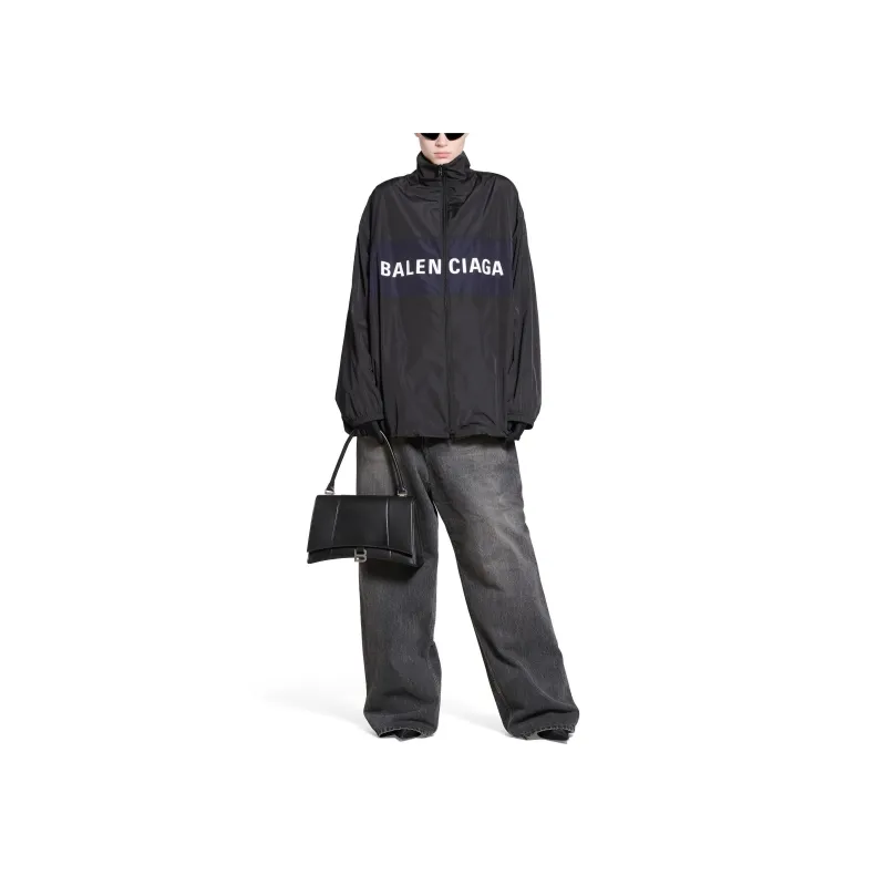 Balenciaga Logo Zip Up Jacket-4