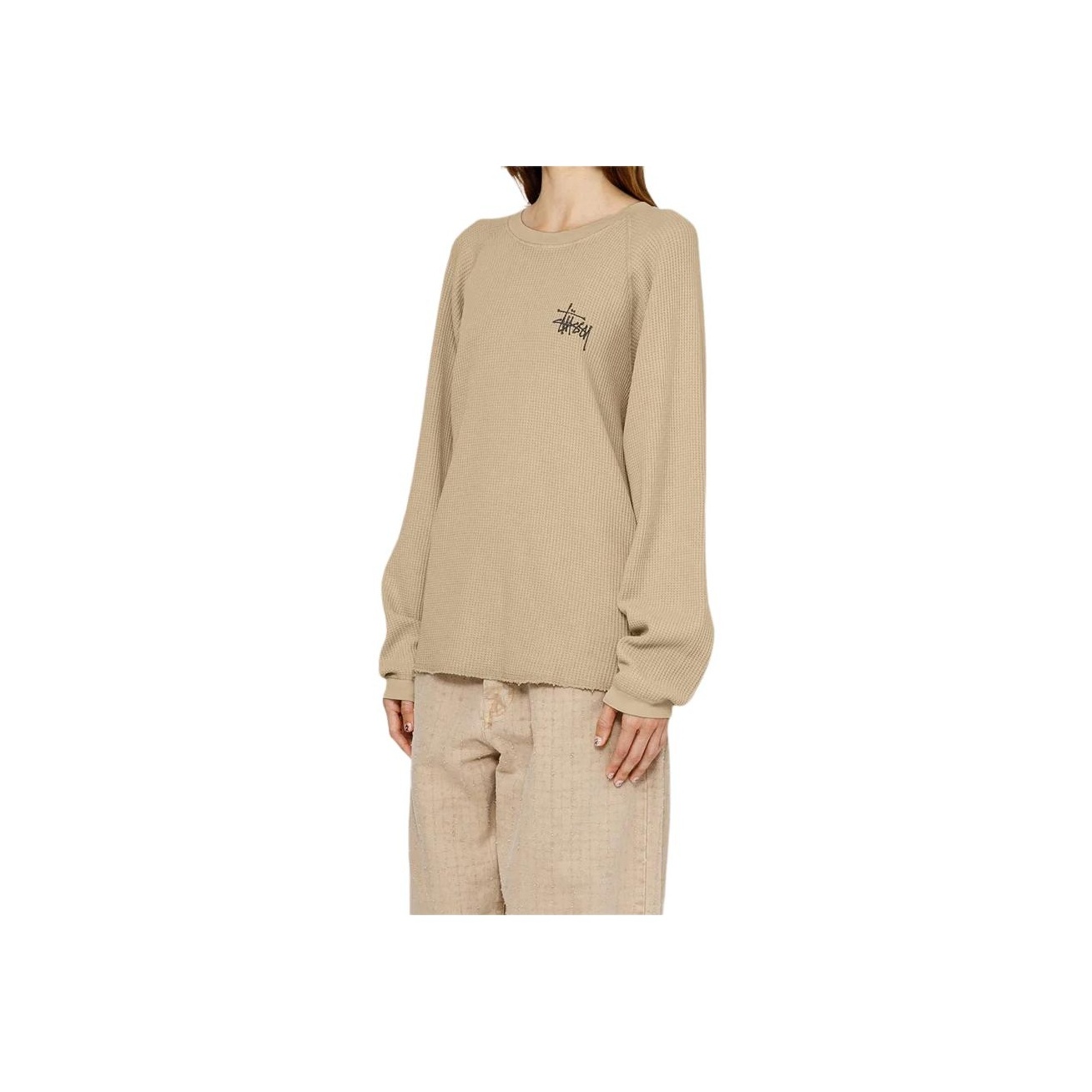Stussy Raglan Thermal L/S Crew Sand XXL - POIZON