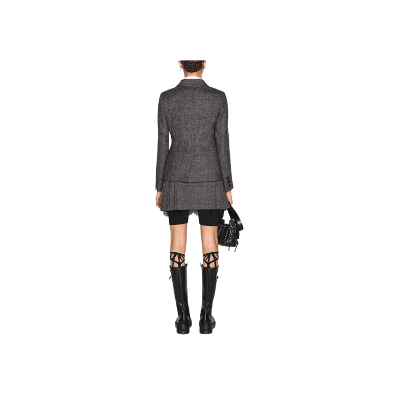 DIOR Lace Detailed Pleated Mini Skirt-3