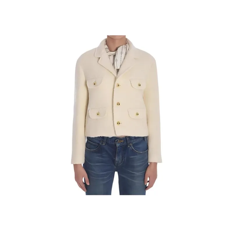 CELINE Chasseur Jacket In Mohair Wool Tweed-0