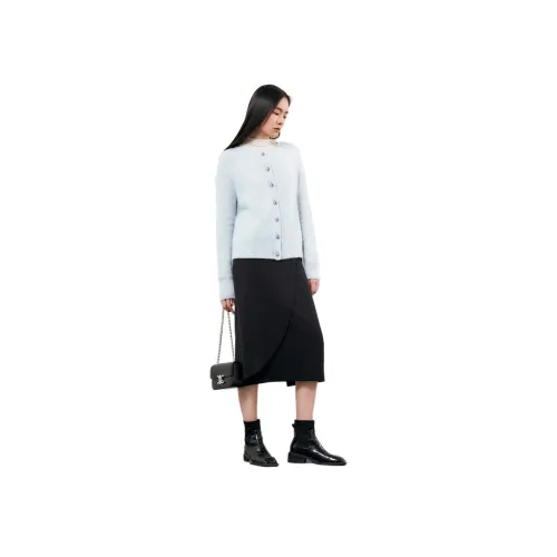 TKY SHOP 쿨 더스티 블루 여성 캐시미어 스웨터