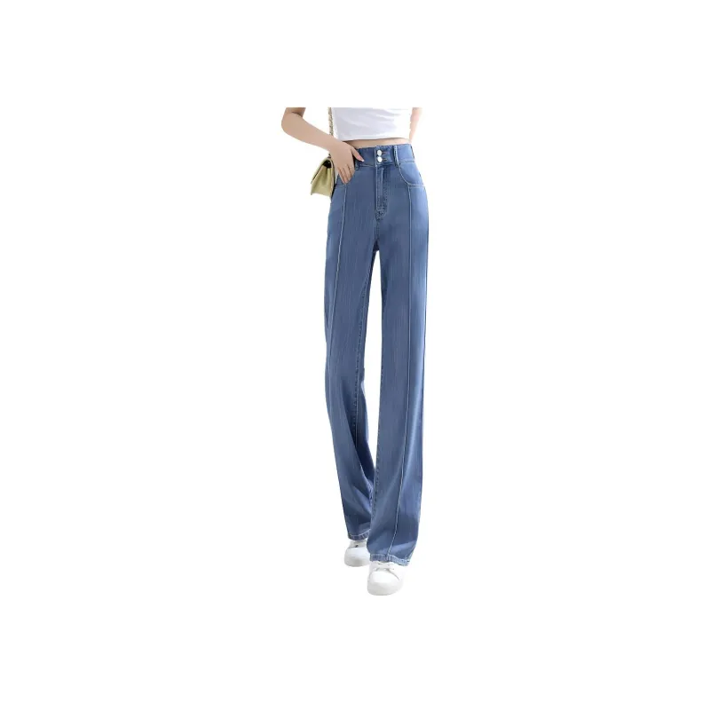 Mo Han Yi Mei Jeans Women's Denim Blue-0