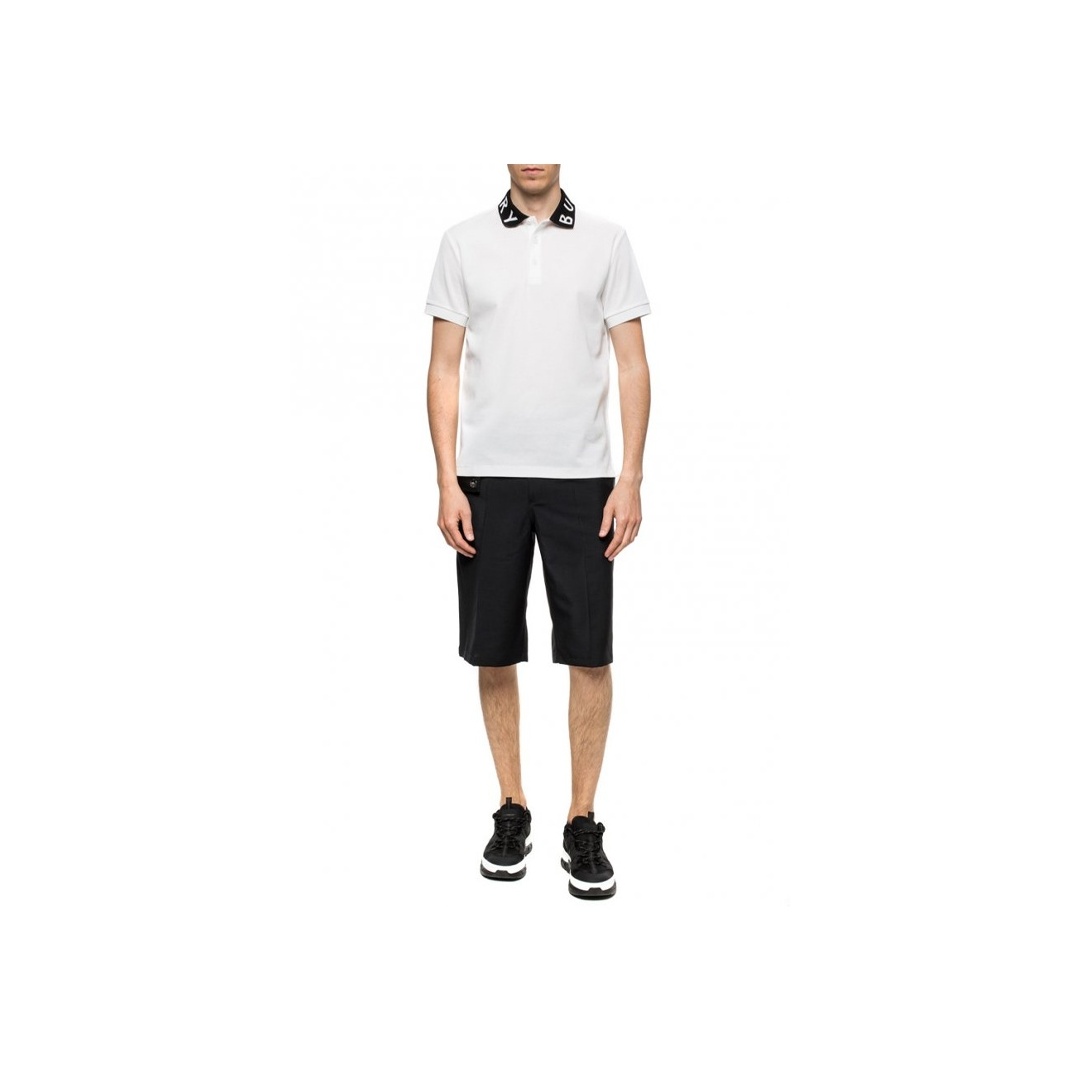 Burberry Ryland Collar Logo Polo White/Black - POIZON