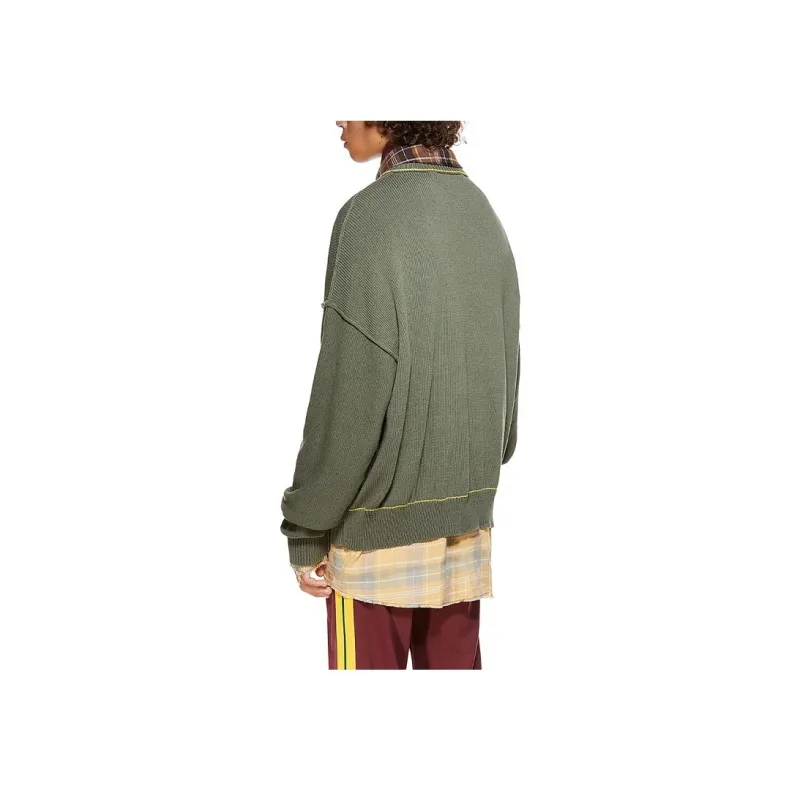 PALM ANGELS Smiley Intarsia Burning Head Knitted Crewneck-5