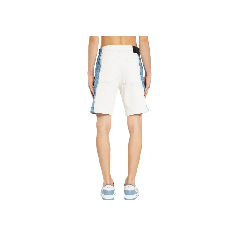 FENDI Bleach Shaded Denim Bermuda Shorts-4