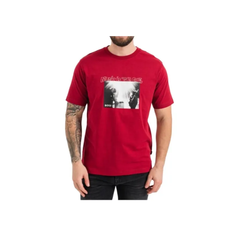 HUGO BOSS T Shirts Men Red-1