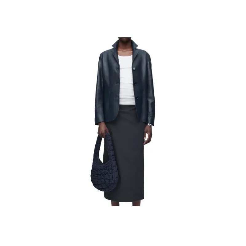 COS Polyester One Shoulder Handbag Mini Women's Navy Blue-3