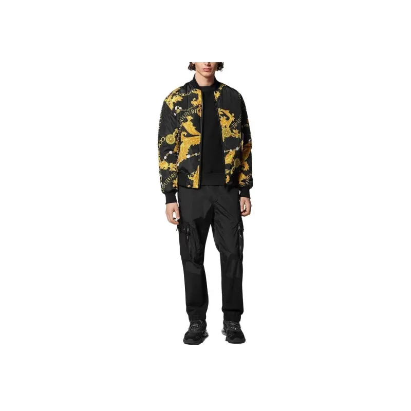 VERSACE Jackets Coats Men's Black Gold-1