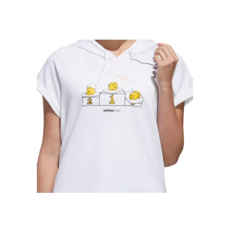 Adidas Neo Set in Sleeve T Shirt Women's White-5