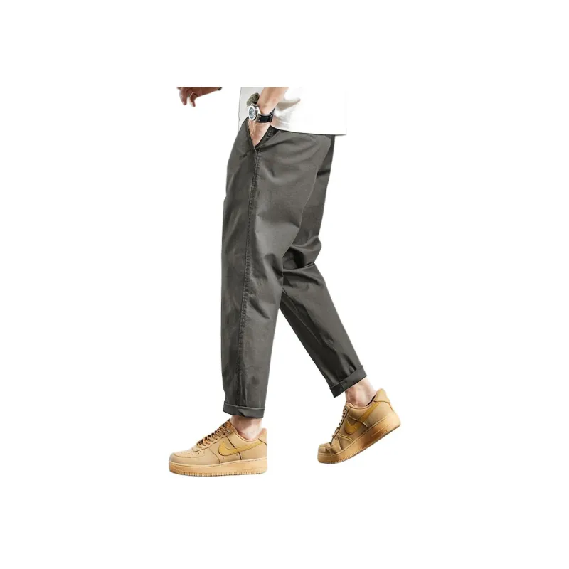 Tonlion Casual Pants Men's Dark Gray-2