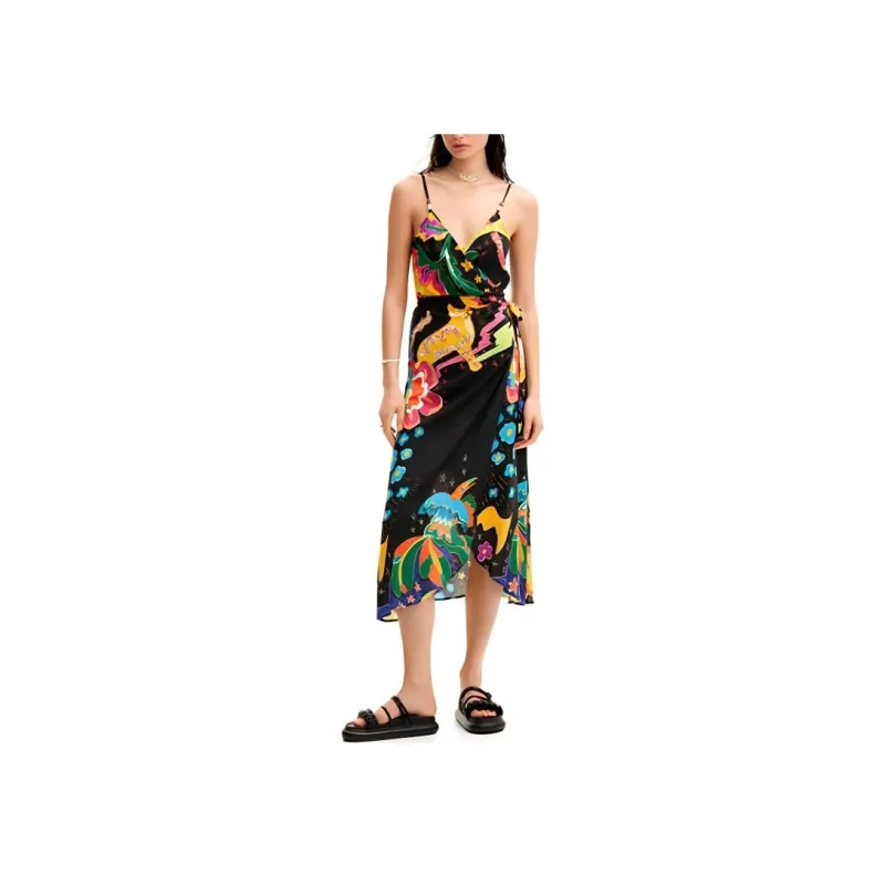 Desigual Slip Dress Women's Black-1