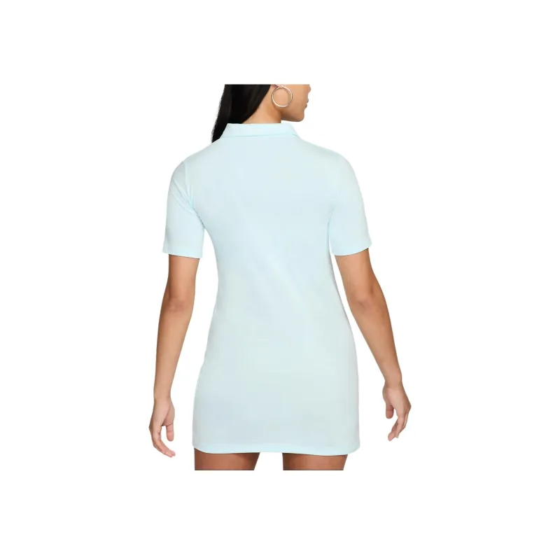 Nike Sportswear Short Sleeved Dress Women's Glacier Blue/White-1