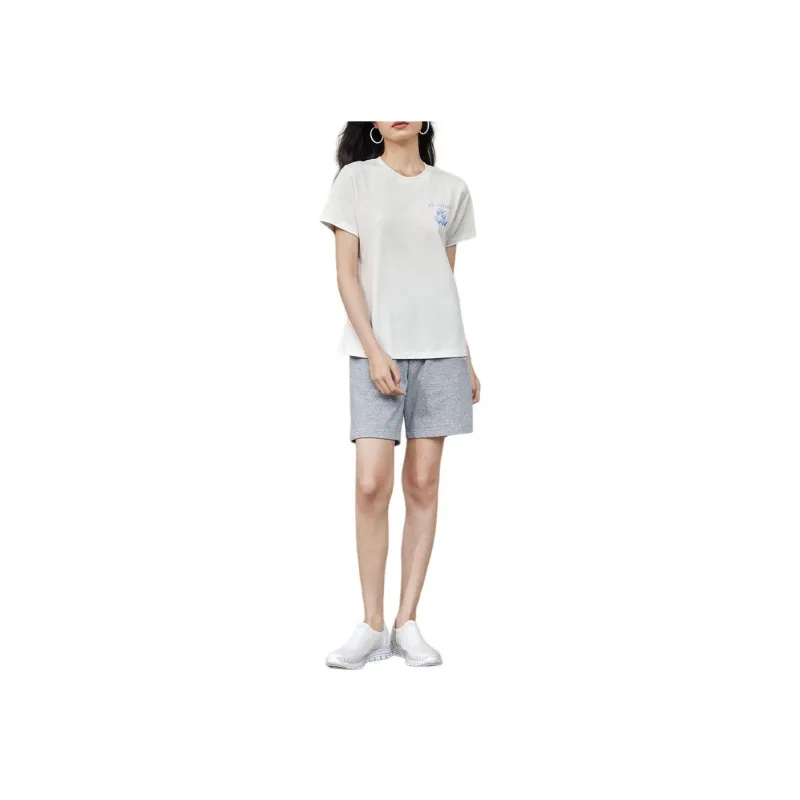 Skechers Sports Alliance Series Regular T Shirt Women's Marshmallow White-2