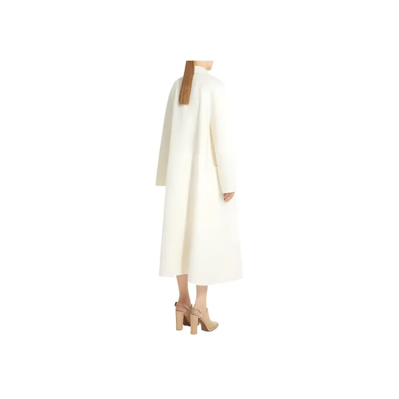 MaxMara Labbro Series Velvet feel Coat Women's White-2