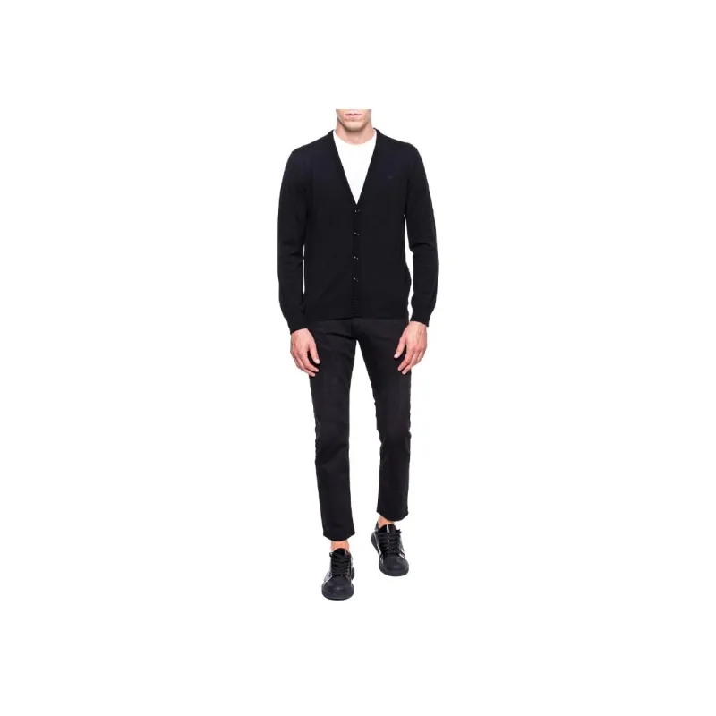 EMPORIO ARMANI Slim Fit Knitwear Men's Black-4