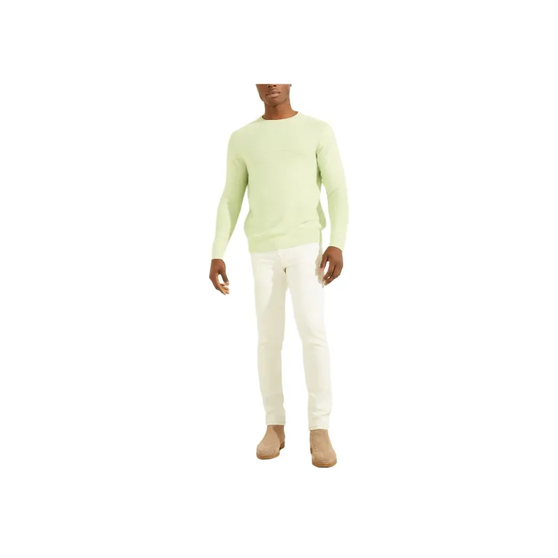 GUESS Ribbed Crewneck Sweater Sweater Men's Pistachio Green-0