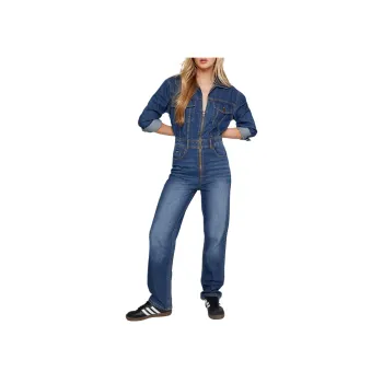 NASTY GAL The Denim Boilersuit Jumpsuit Women's Blue