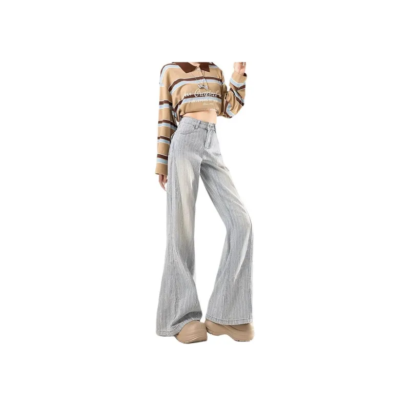NHZN Jeans Women's Jacquard Bootcut-1