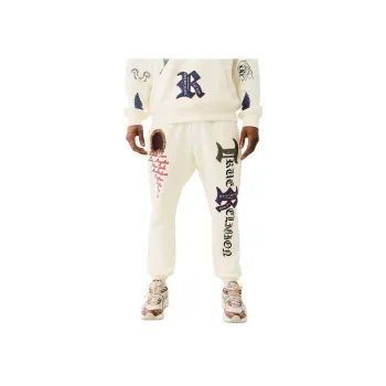 TRUE RELIGION Knitted Sweatpants Men's Winter White