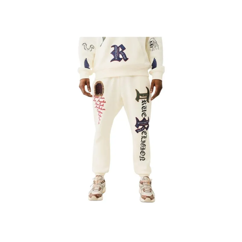 TRUE RELIGION Knitted Sweatpants Men's Winter White-0