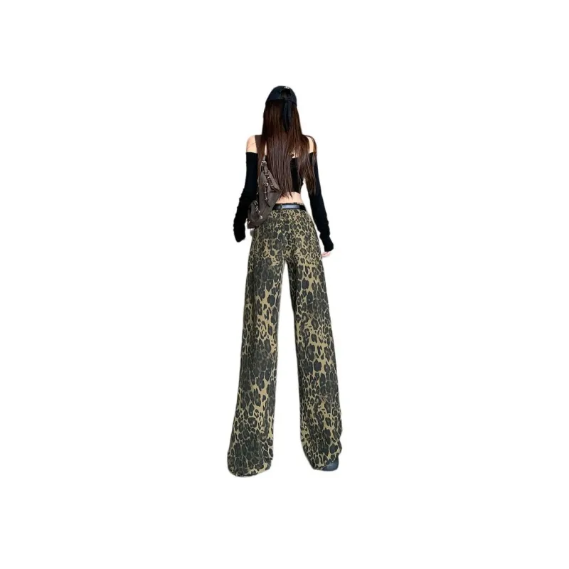 IJRJ Jeans Unisex Leopard Print-1