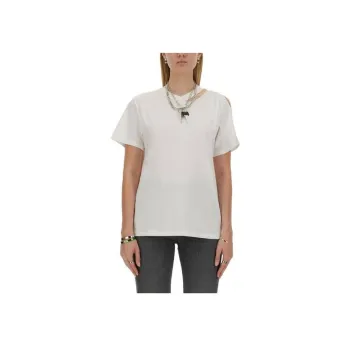 MM6 Maison Margiela Pin Detailed Ripped T Shirt