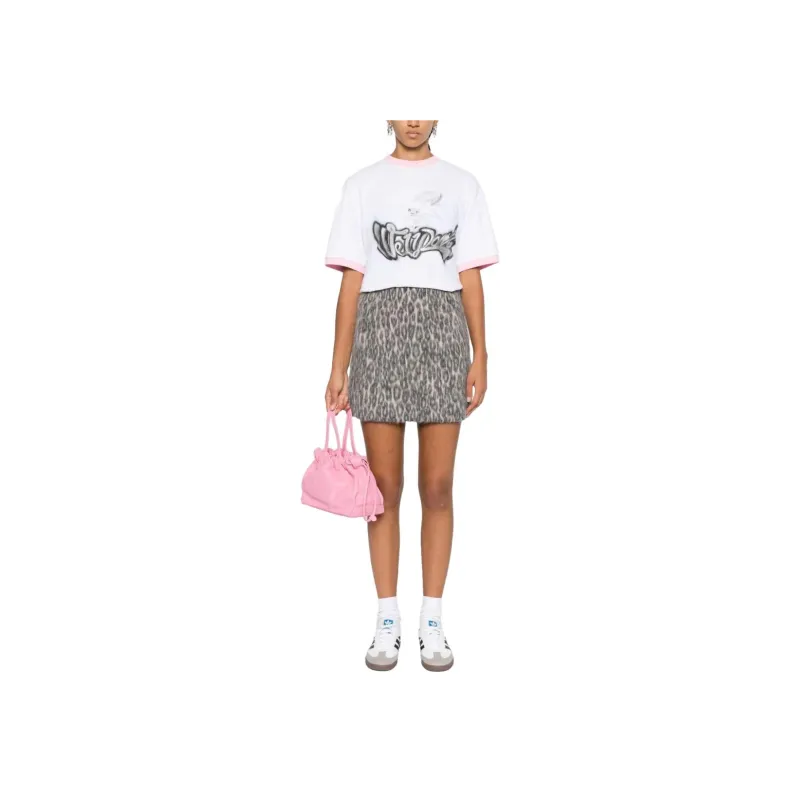 MSGM Casual Short Skirts Women's Gray-1